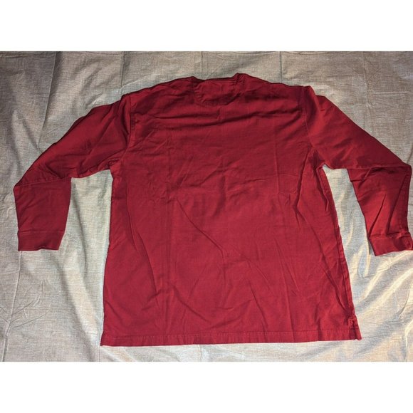 Duluth Trading Co Men XL Red Long Sleeve Shirt Long Tail W/ Logo - Picture 5 of 5